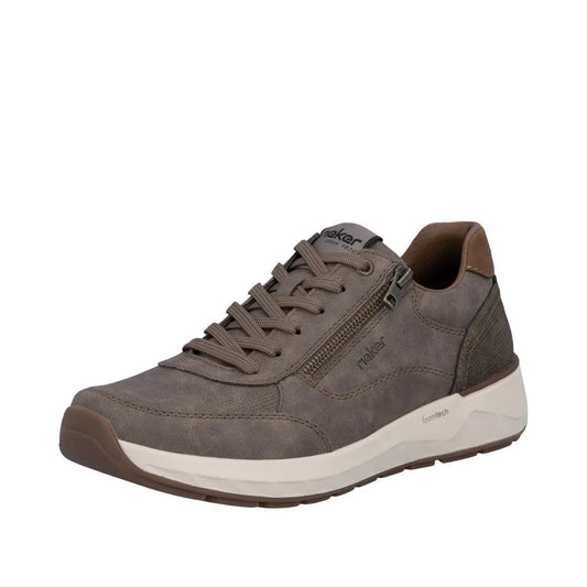 Rieker 11504 Brown Trainer Style Shoe With Lace and Zip fastening  11504-64