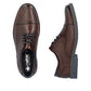Rieker 13901 BROWN  Wide Fitting Lace Up Toe Cap Shoe 13901-25