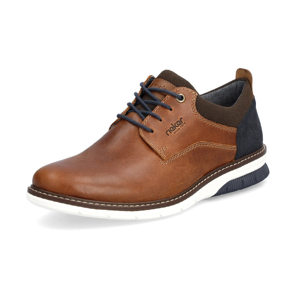 Rieker 14405 BROWN Leather Lace Up Shoes 14405-24