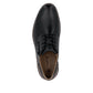 Rieker 14412 BLACK Leather Smart Shoe With Laces and Zip 14412-00