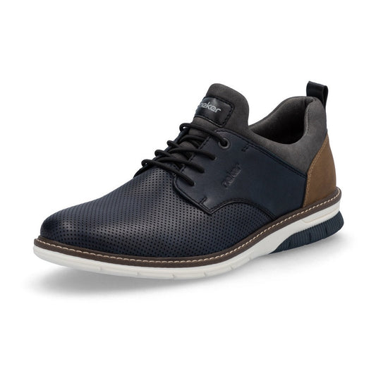 Rieker 14450 NAVY Leather Slip On Shoe 14450-15