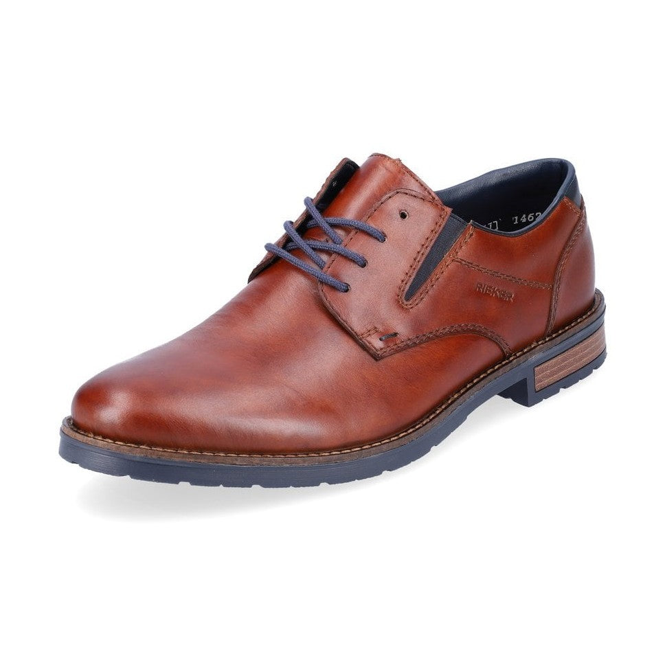 Rieker 14621 BROWN Leather Lace Up Shoe 14621-24