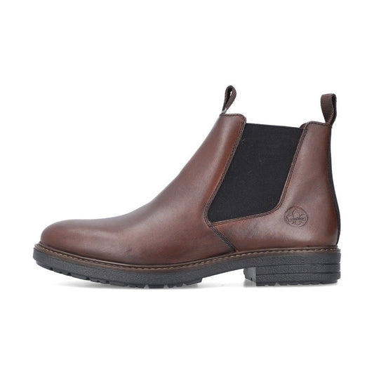 Rieker 33180 BROWN Leather Chelsea Boot with Inside Zip 33180-26