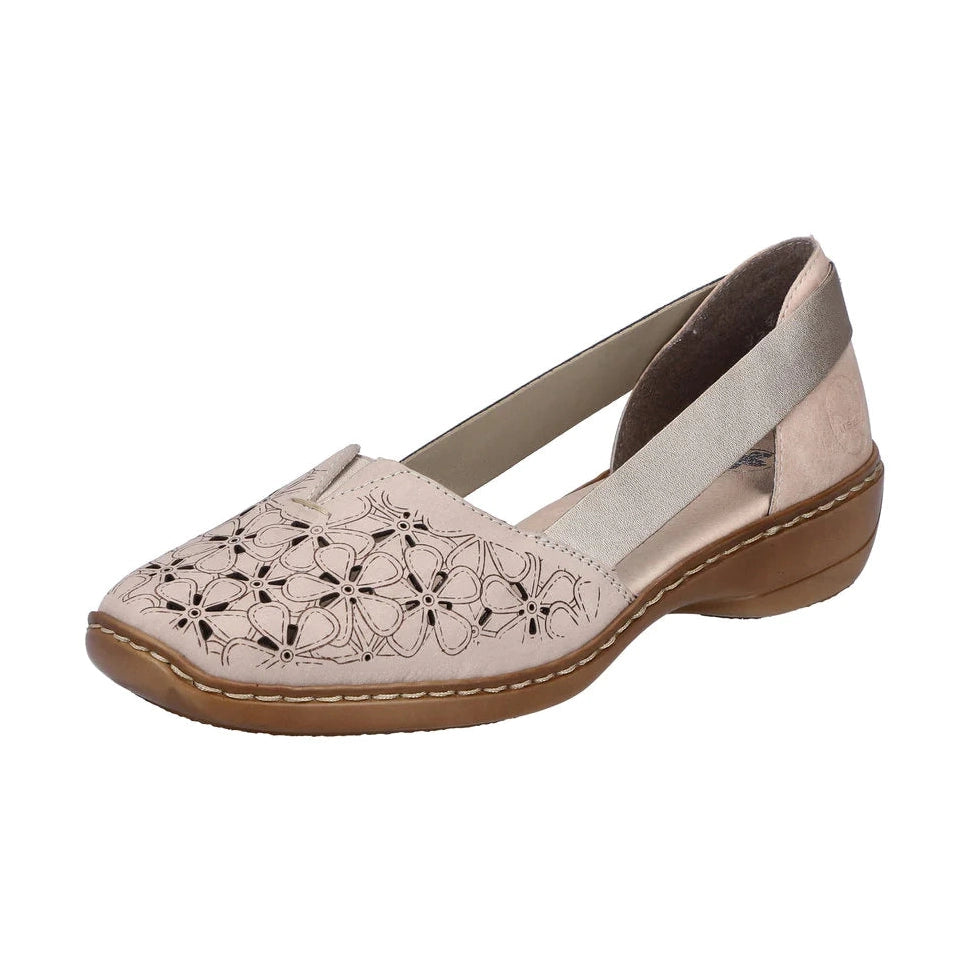 Rieker 41356 Open Sided Casual Shoe STONE 41356