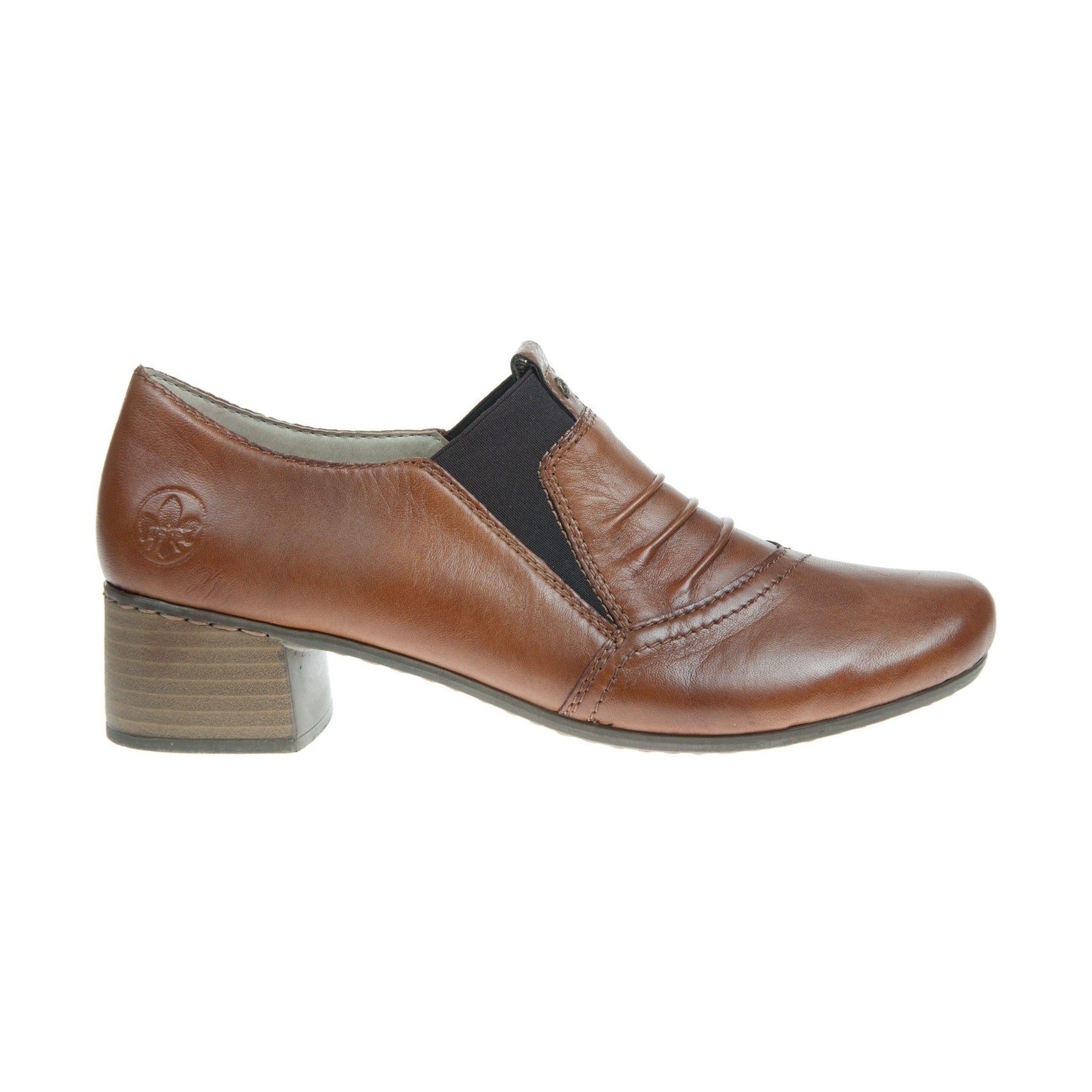 Rieker 41657 BROWN Leather Slip On shoes 41657-25
