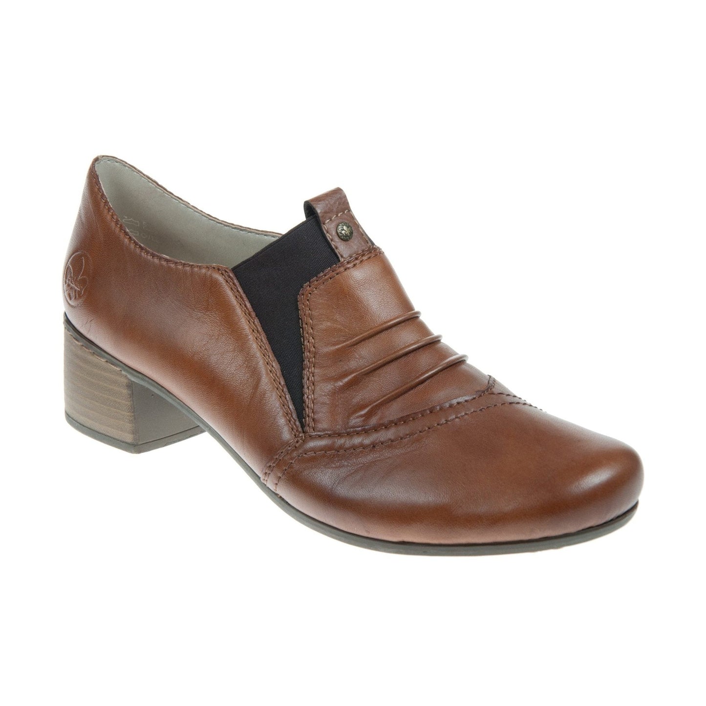 Rieker 41657 BROWN Leather Slip On shoes 41657-25
