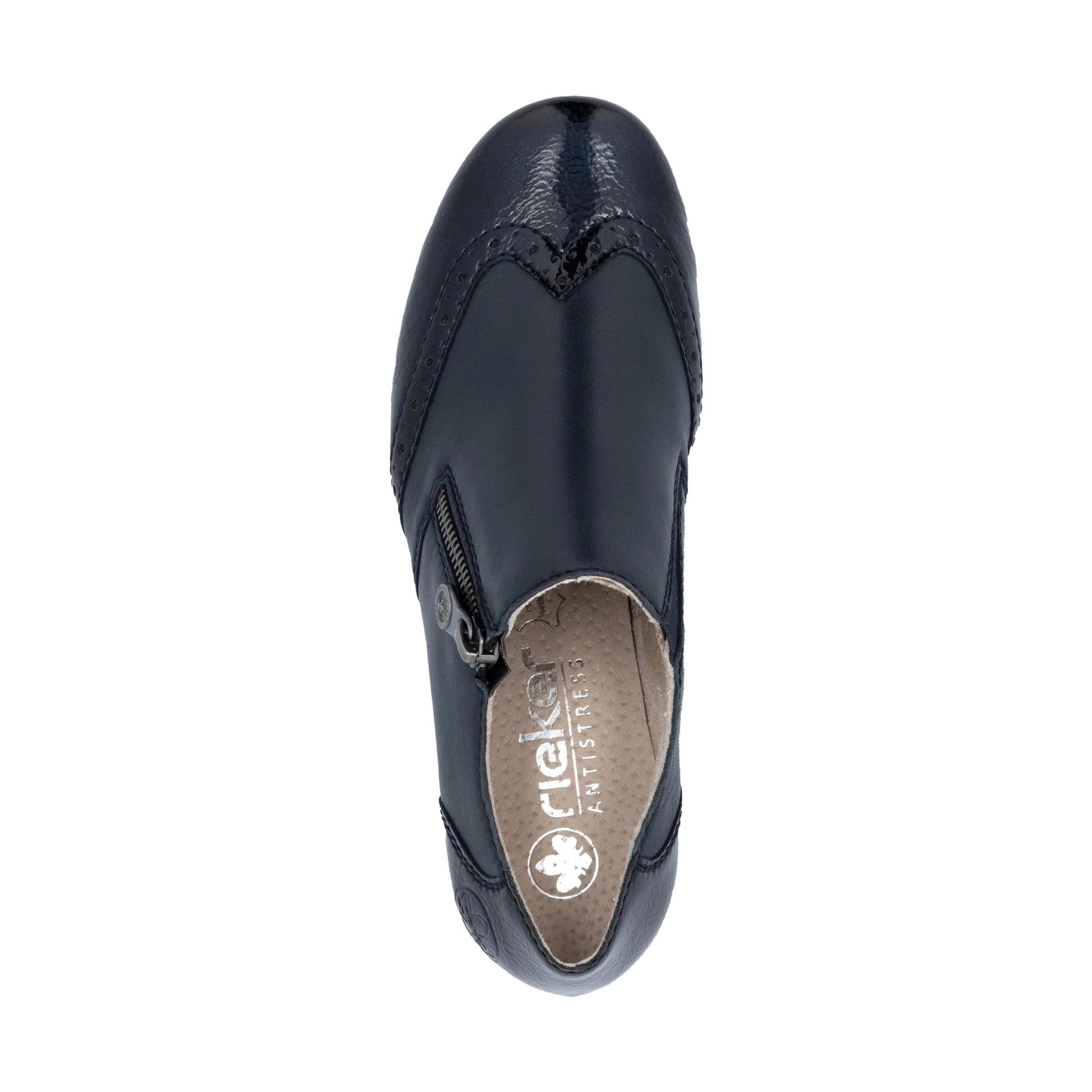 Rieker 41757 NAVY High Fronted Shoe with Zip 41757-15