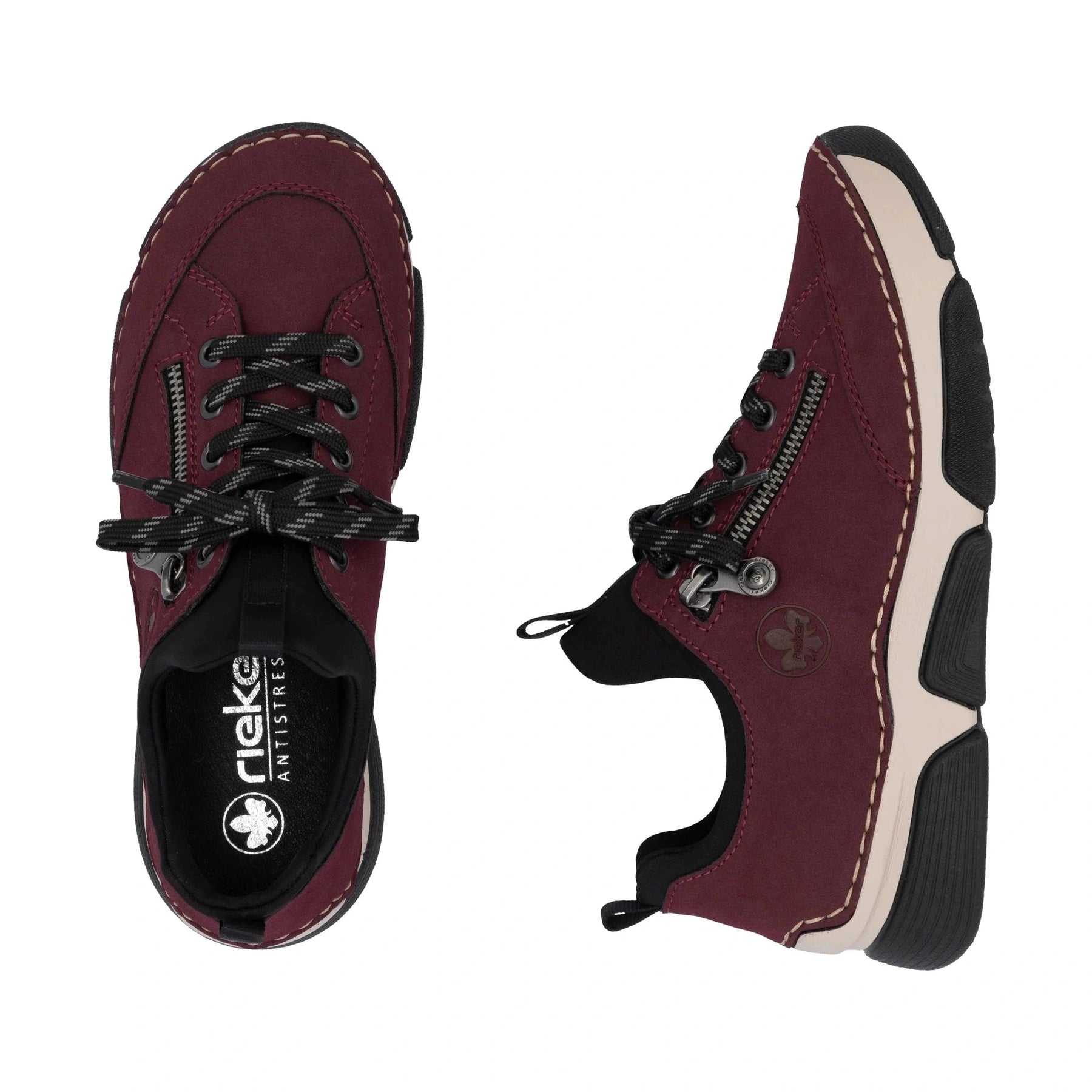 Rieker 45973 WINE Trainer Style Shoe 45973-35