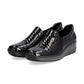 Rieker 48752 BLACK Patent Croc Slip on shoe 48752-00