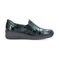 Rieker 48752 BLUE AND GREEN Croc Wedge Slip On Shoes 48752-92