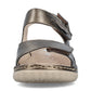 Rieker 60462 BRONZE Metalic Touch Fastening Wide Fit Sandal 60462-90