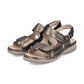 Rieker 60462 BRONZE Metalic Touch Fastening Wide Fit Sandal 60462-90
