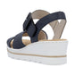 Rieker 67463 NAVY Touch Fastening Wedge Sandal 67463-14