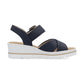 Rieker 67463 NAVY Touch Fastening Wedge Sandal 67463-14
