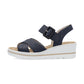 Rieker 67463 NAVY Touch Fastening Wedge Sandal 67463-14