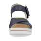 Rieker 67463 NAVY Touch Fastening Wedge Sandal 67463-14