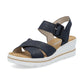 Rieker 67463 NAVY Touch Fastening Wedge Sandal 67463-14
