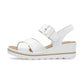 Rieker 67463 WHITE Wedge Sandal 67463-80