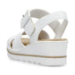 Rieker 67463 WHITE Wedge Sandal 67463-80