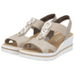 Rieker 67498 BEIGE Slip On Wedge Sandals 67498-62