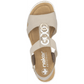 Rieker 67498 BEIGE Slip On Wedge Sandals 67498-62