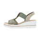 Rieker 67498 GREEN Wedge Slip On Sandal 67498-52