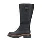 Rieker 72694 BLACK Long Leg Cleated Sole Lined Zip Boot 72694-00