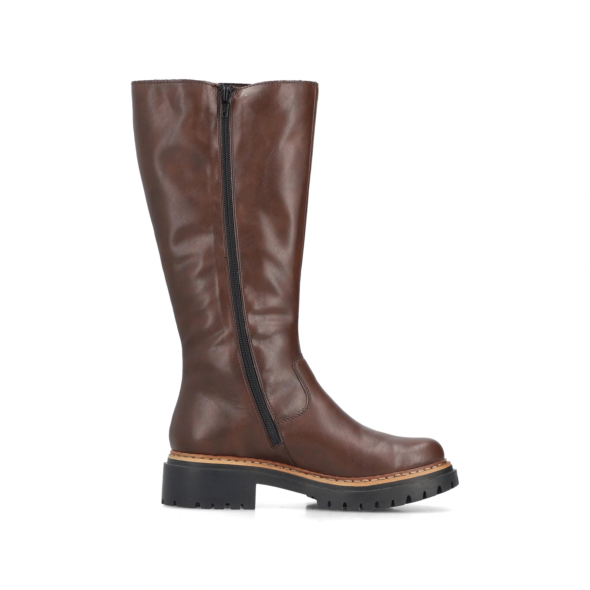Rieker 72694 BROWN Long Leg Chunky Sole Boot 72694-25