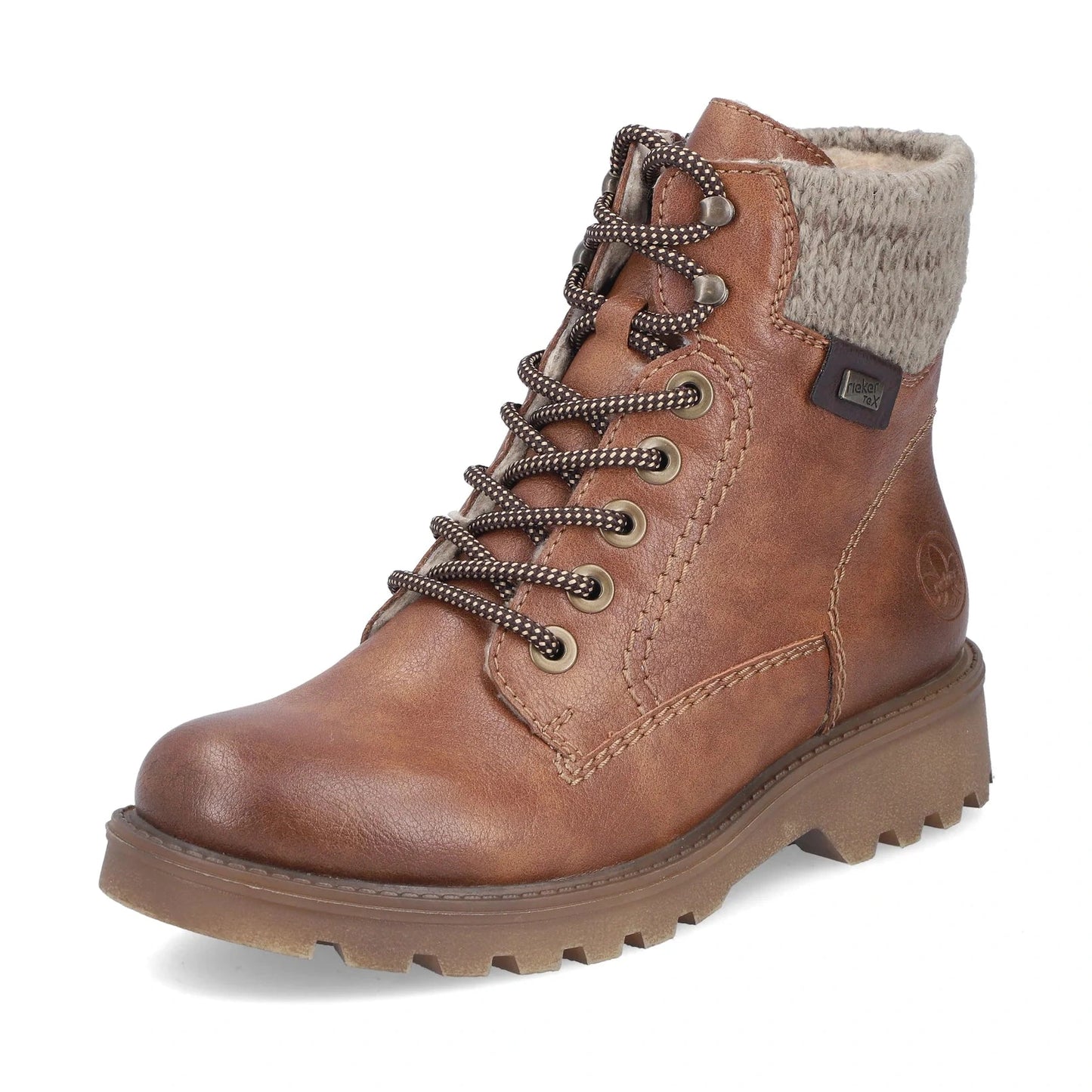 Rieker 73220 BROWN Biker Style Ankle Boots 73220-24