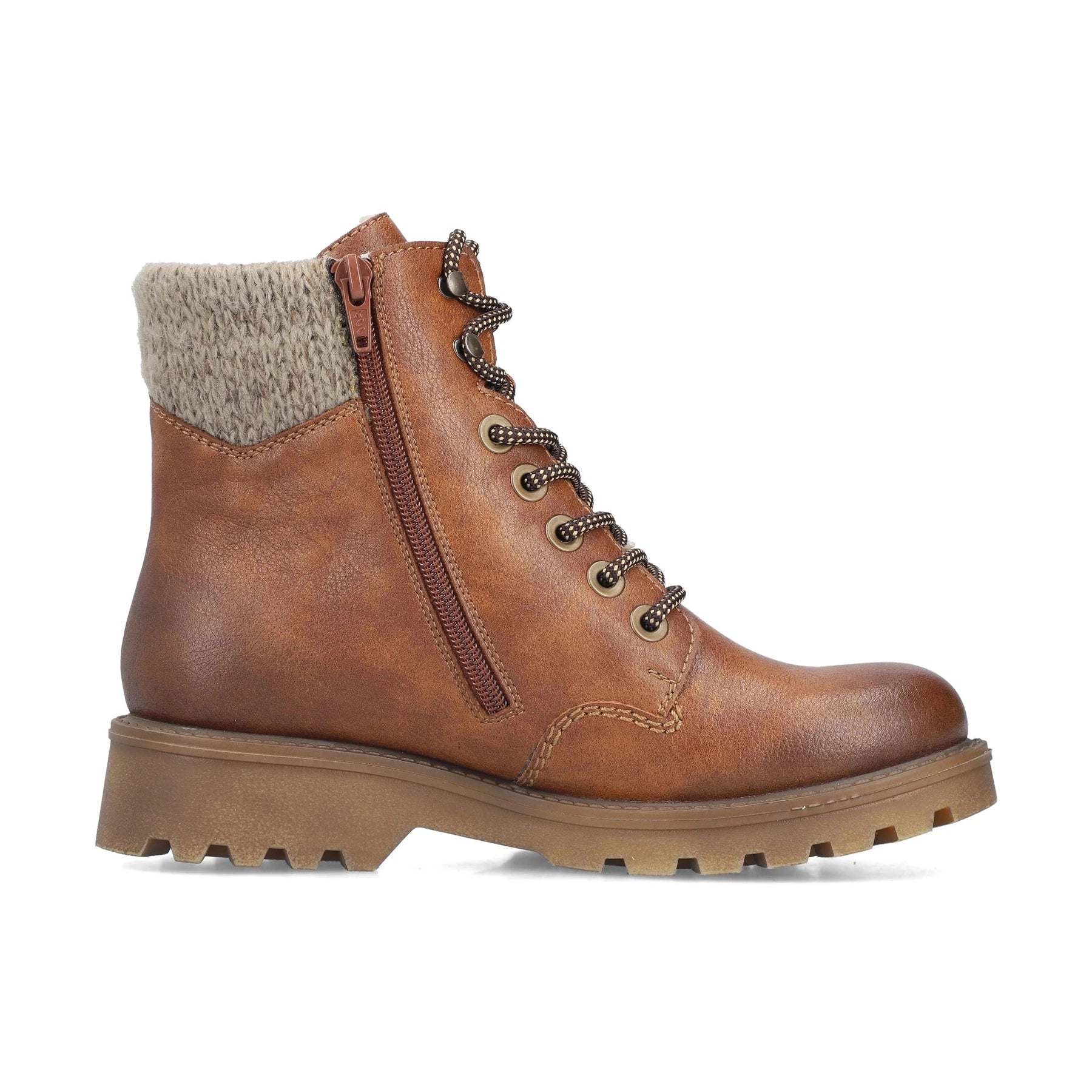 Rieker 73220 BROWN Biker Style Ankle Boots 73220-24
