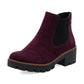 Rieker 79265 BURGUNDY Suede Leather Chelsea Ankle Boot 79265-30