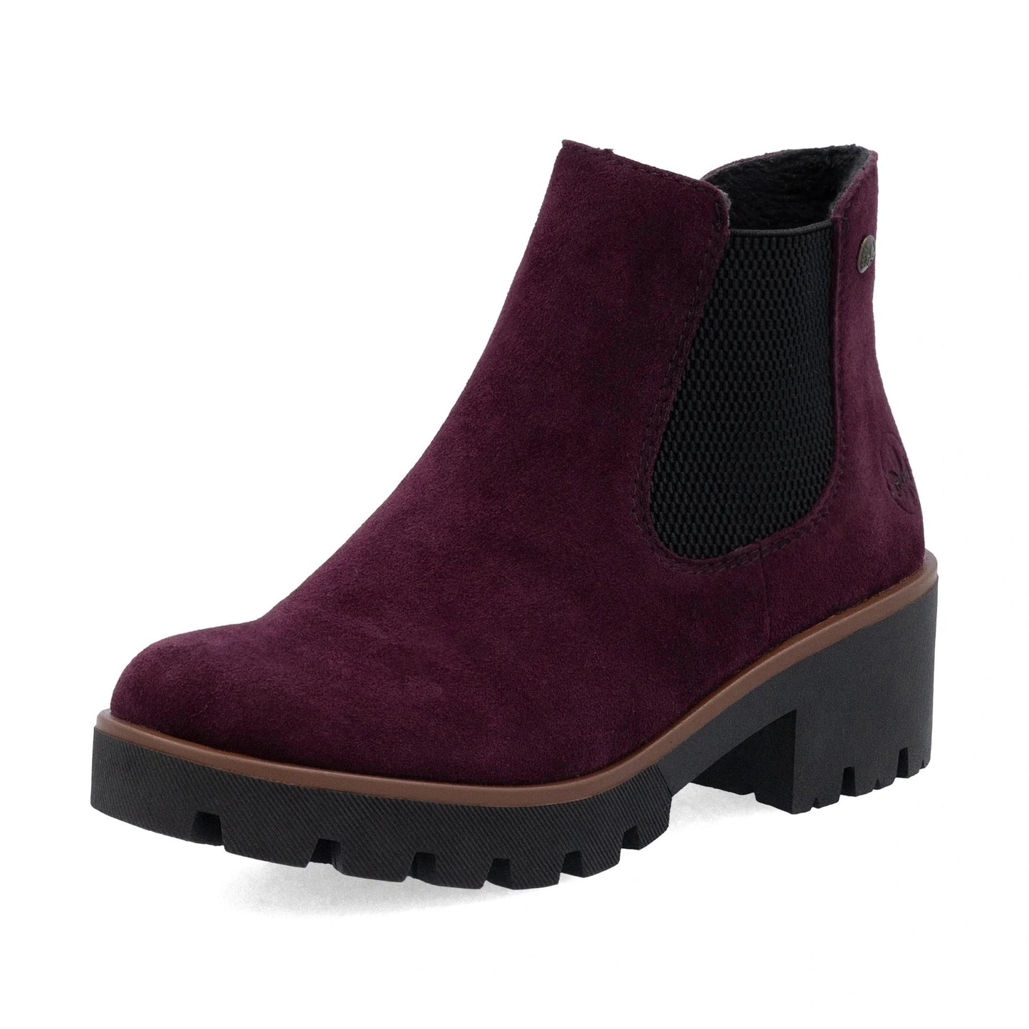 Rieker 79265 BURGUNDY Suede Leather Chelsea Ankle Boot 79265-30