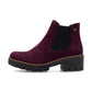 Rieker 79265 BURGUNDY Suede Leather Chelsea Ankle Boot 79265-30