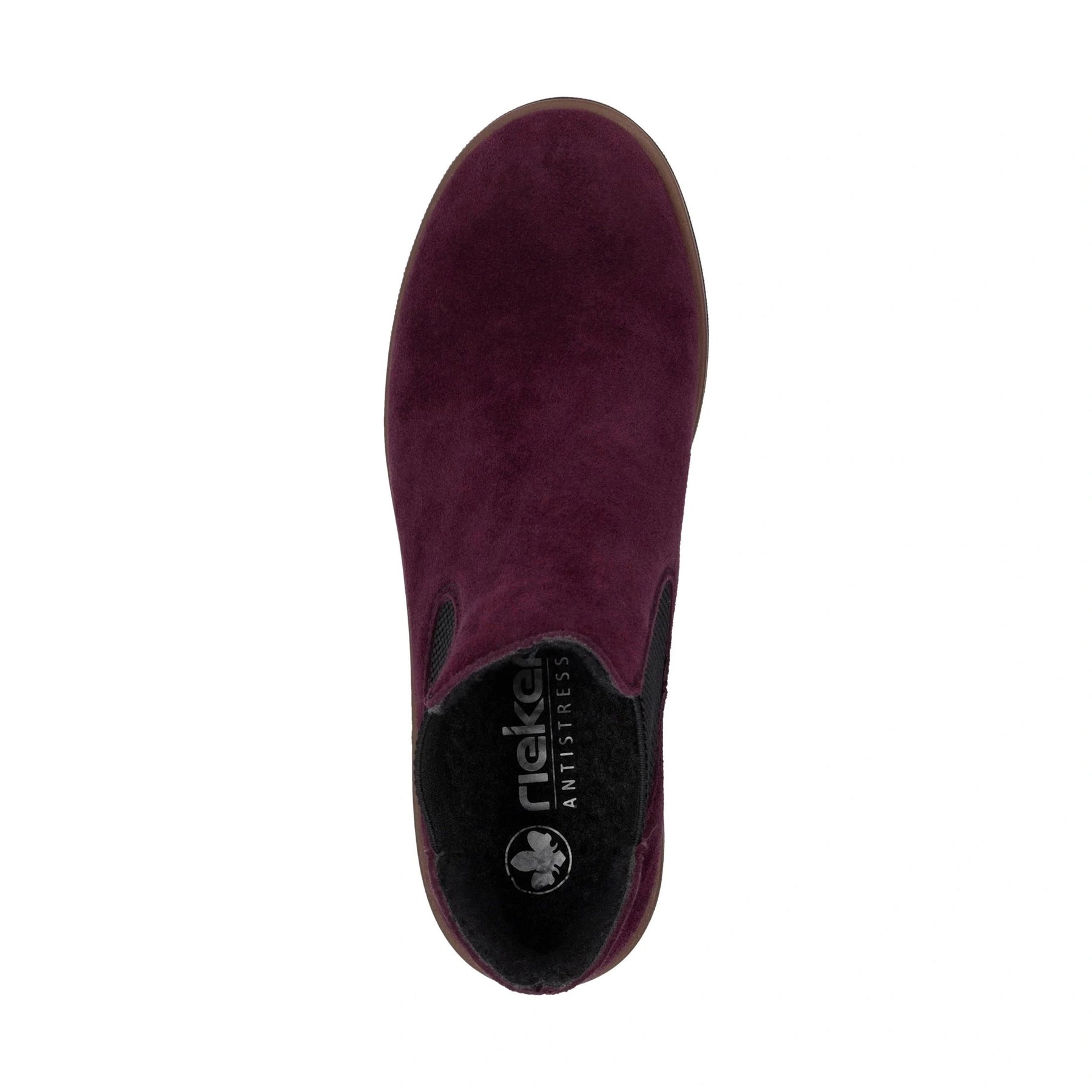 Rieker 79265 BURGUNDY Suede Leather Chelsea Ankle Boot 79265-30