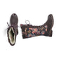 Rieker 94731 Long Leg BROWN Floral PRINT Boot with Laces and Zip 94731-91