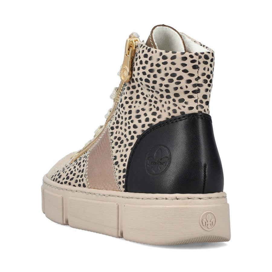 Rieker Ankle Boot with Lace and zip N5931-62 GREY MULTI
