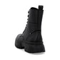 Rieker Biker Style Ankle Boot with Lace and Zip W1870-02 BLACK LEATHER