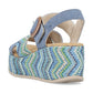 Rieker Boho style Wedge Sandal 69469 BLUE 69469-14