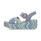 Rieker Boho style Wedge Sandal 69469 BLUE 69469-14