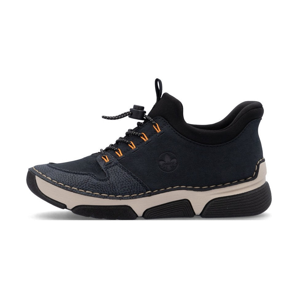 Rieker Casual Ankle Boot With Step In Back And Elastic Laces 45963-14 OCEAN Blue