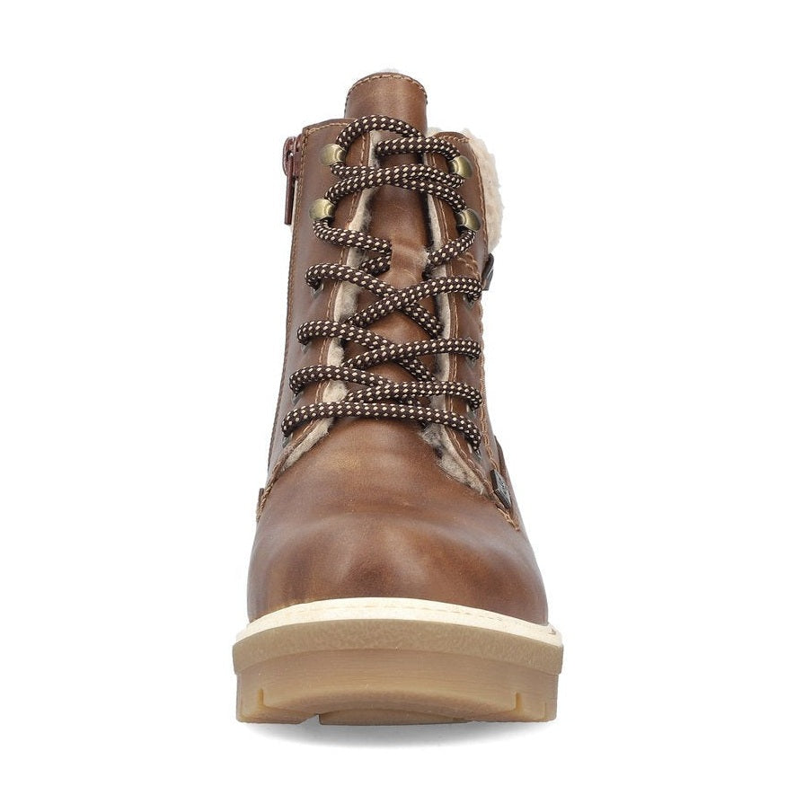 Rieker Casual Ankle boot with Lace and Zip Y8118-22 NUT