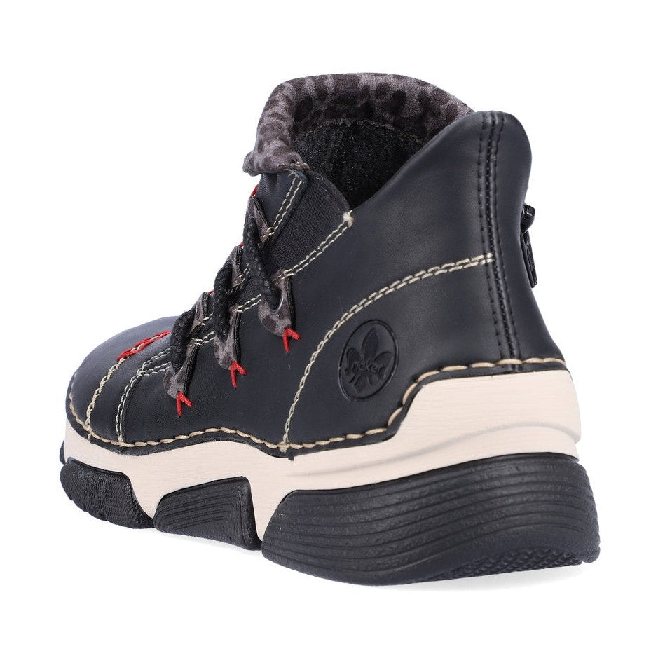 Rieker Casual Ankle boot with trainer sole 45983-00 BLACK