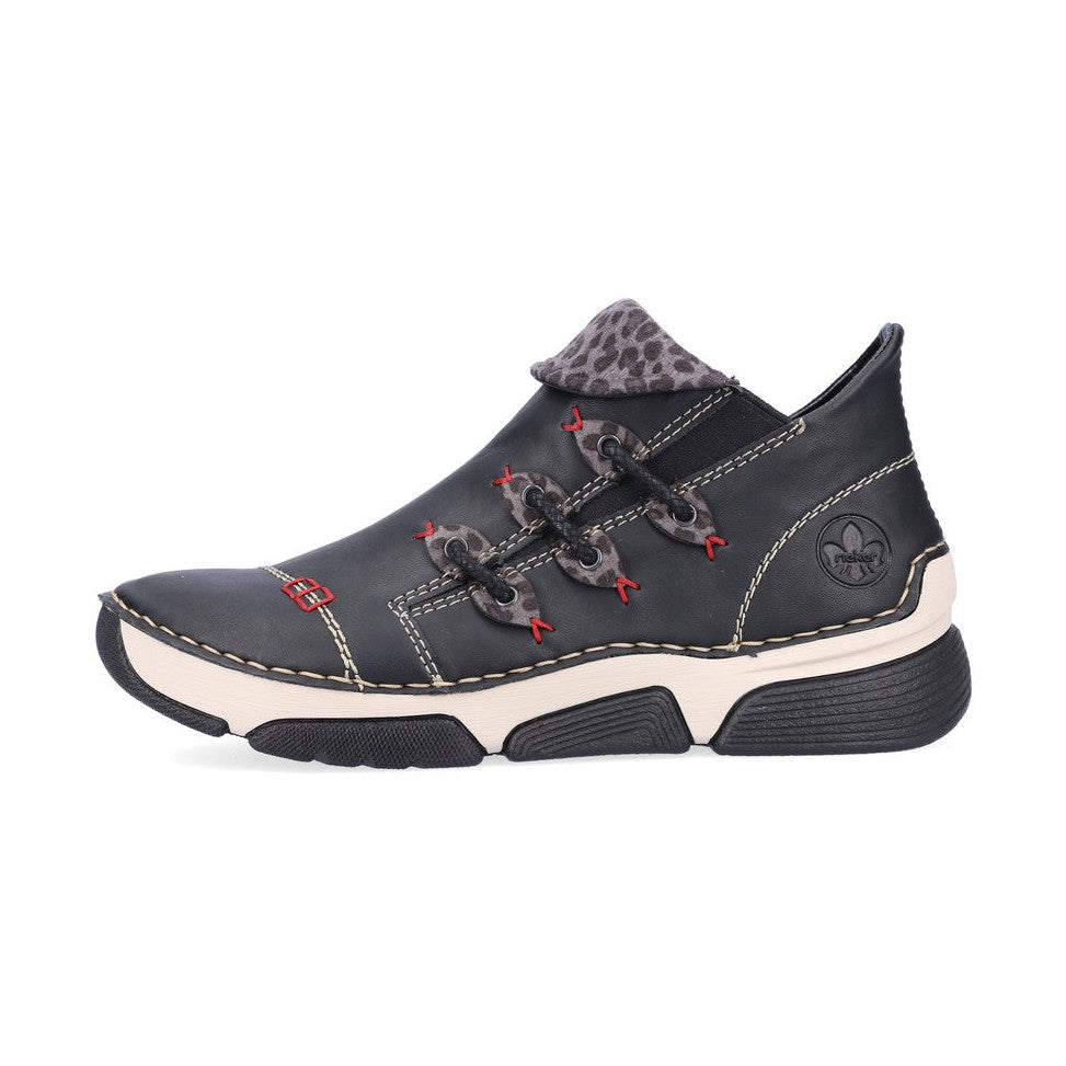 Rieker Casual Ankle boot with trainer sole 45983-00 BLACK