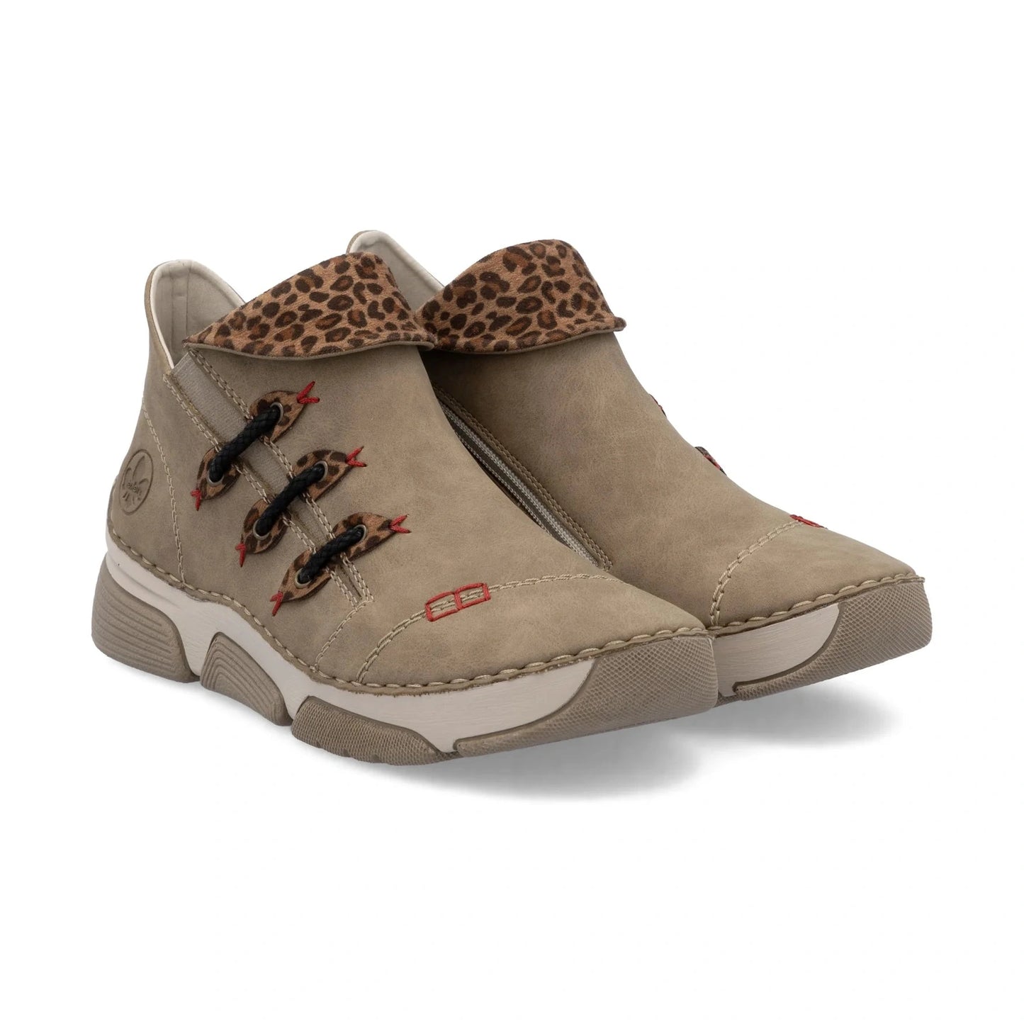 Rieker Casual Ankle boot with trainer sole 45983-64 BEIGE