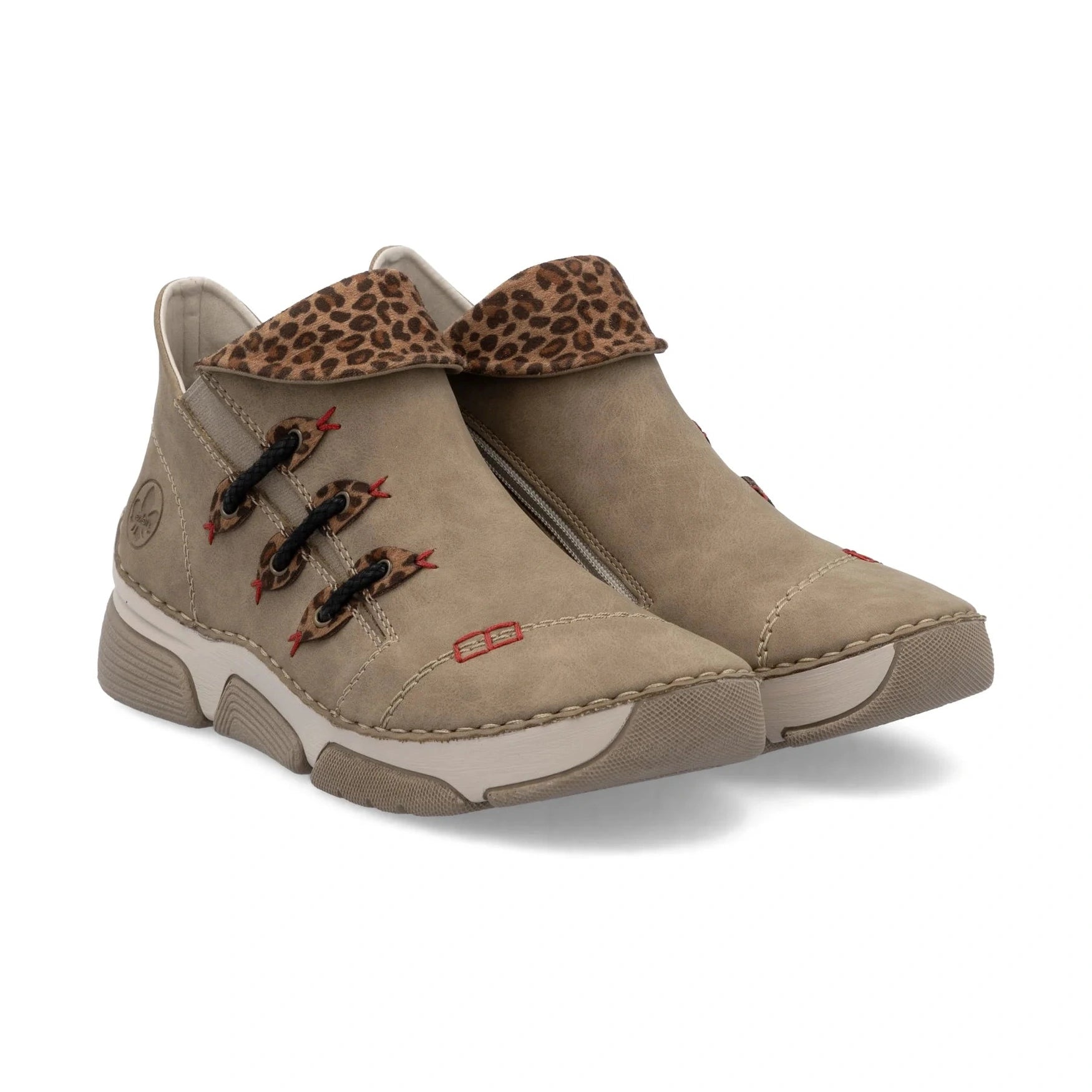 Rieker Casual Ankle boot with trainer sole 45983-64 BEIGE