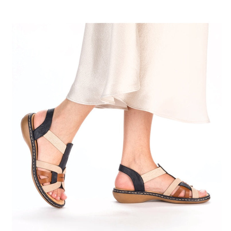 Rieker Casual Sandal 65918-90 BLUE MULTI