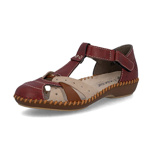 Rieker Casual Sandal Shoe M1655-34 RED
