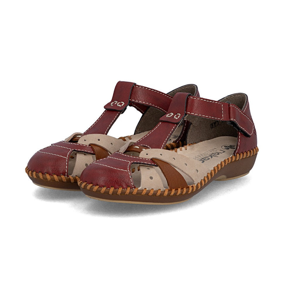 Rieker Casual Sandal Shoe M1655-34 RED