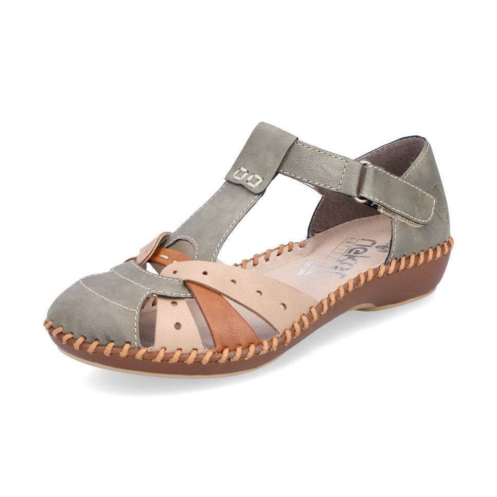 Rieker Casual Sandal Shoe M1655-54 OLIVE