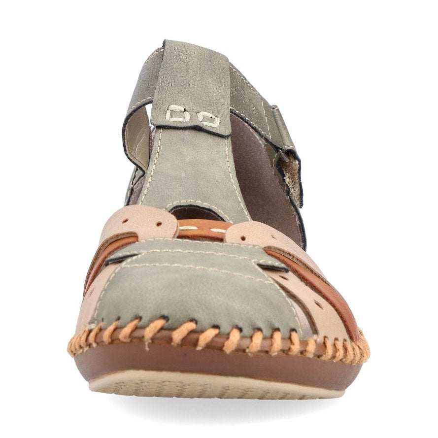 Rieker Casual Sandal Shoe M1655-54 OLIVE